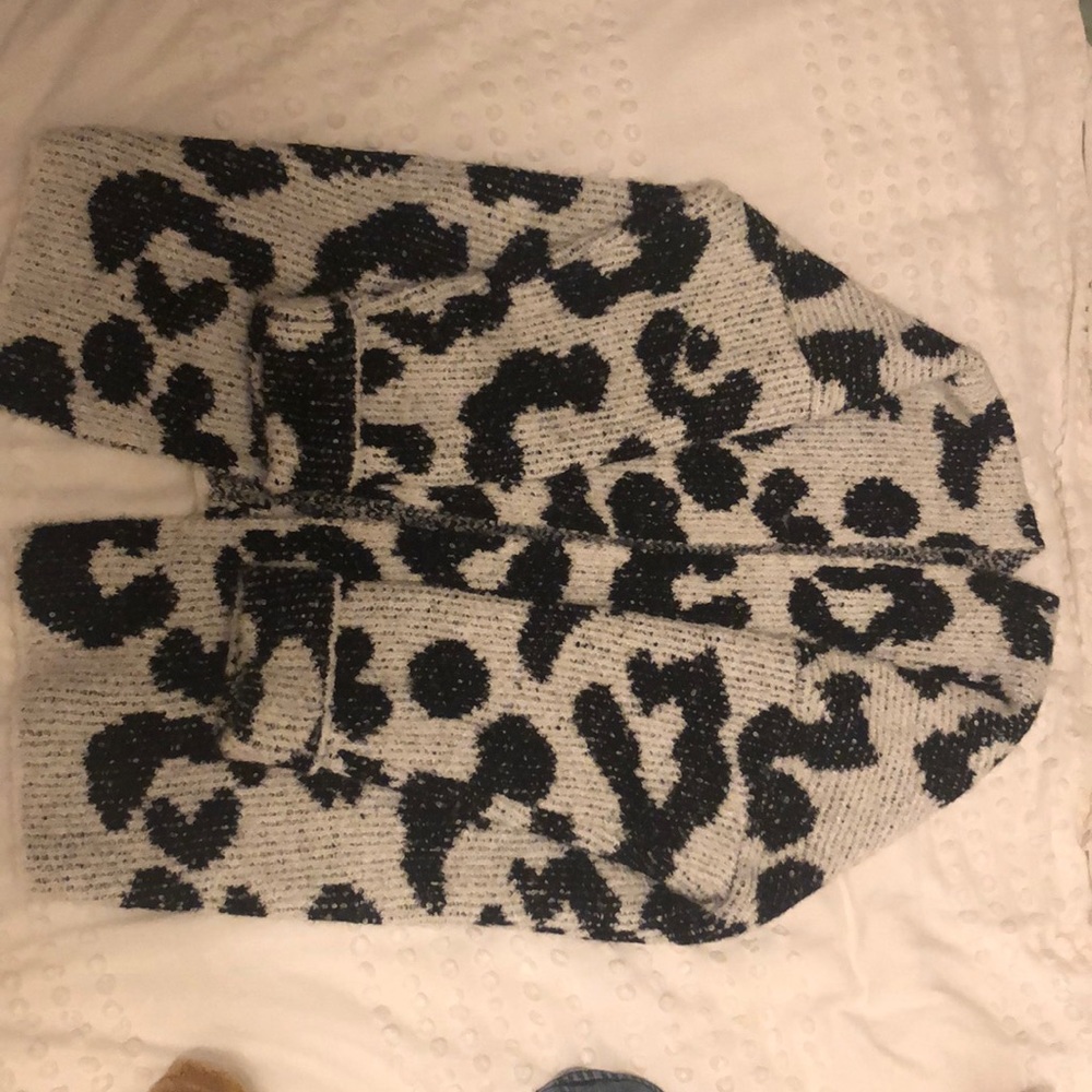 Cheetah print cardigan